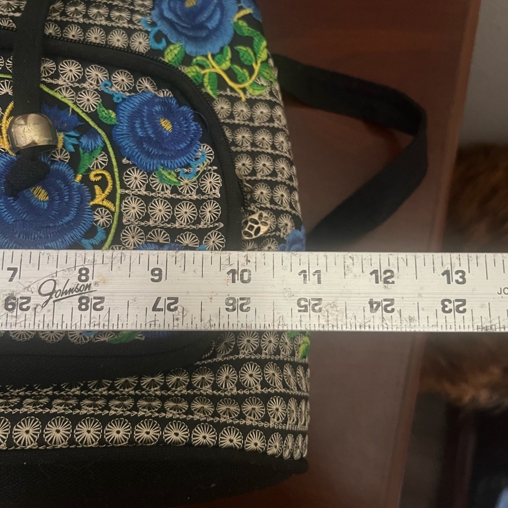 Floral Embroidered Backpack - Picture 6 of 9